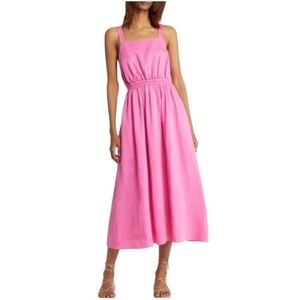 Nordstrom Linen Blend Midi Dress
